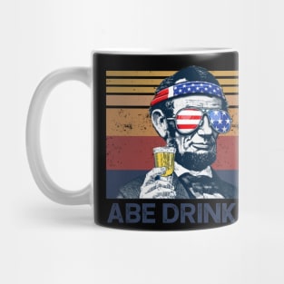 Abe Drinkin Drink Beer 4th Of July Mug